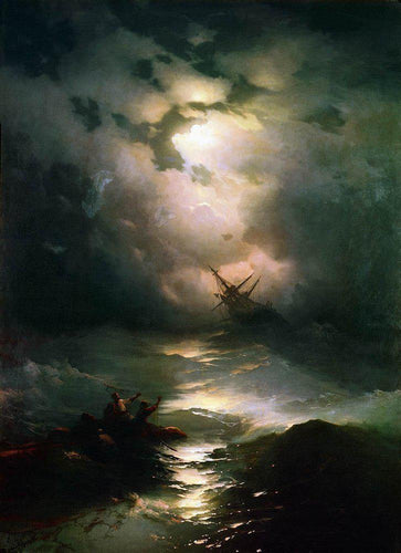 O naufrágio no Mar do Norte (Ivan Aivazovsky) - Reprodução com Qualidade Museu