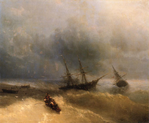 O naufrágio (Ivan Aivazovsky) - Reprodução com Qualidade Museu
