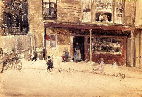 A Loja - Um Exterior (James Abbott McNeill Whistler) - Reprodução com Qualidade Museu