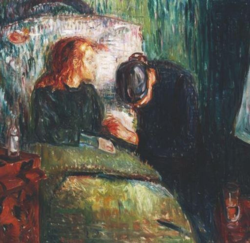 Auto-retrato durante doença ocular - Visão perturbada (Edvard Munch) - Reprodução com Qualidade Museu