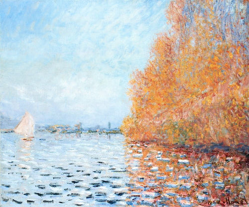 O Siene em Argentuil (Claude Monet) - Reprodução com Qualidade Museu