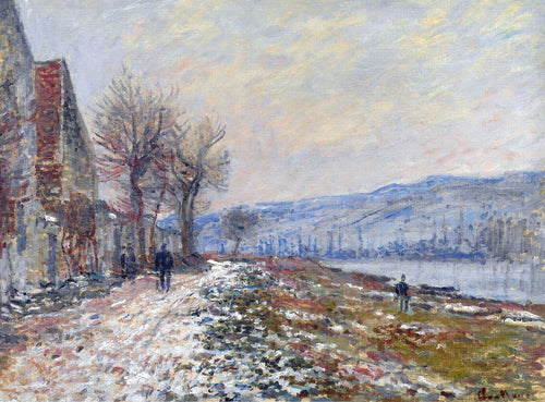 O Siene em Lavacourt, efeito da neve (Claude Monet) - Reprodução com Qualidade Museu