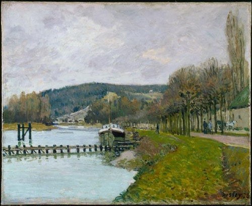 As encostas de Bougival (Alfred Sisley) - Reprodução com Qualidade Museu