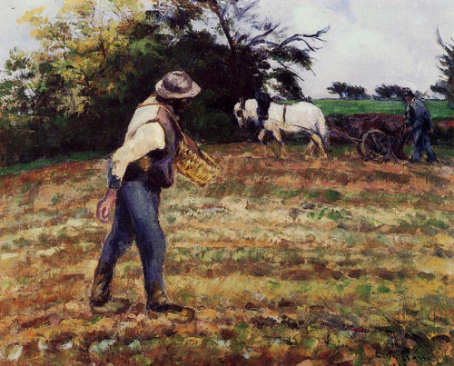 O semeador, Montfoucault (Camille Pissarro) - Reprodução com Qualidade Museu