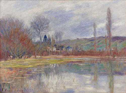 A primavera em Vetheuil (Claude Monet) - Reprodução com Qualidade Museu