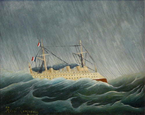 O navio lançado pela tempestade (Henri Rousseau) - Reprodução com Qualidade Museu