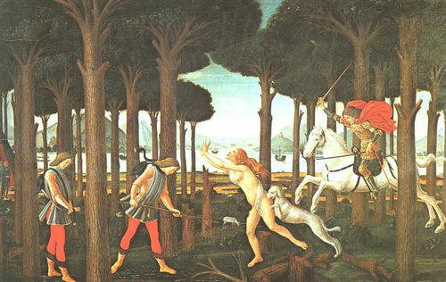 A história de Nastagio Degli Onesti - primeiro episódio (Sandro Botticelli) - Reprodução com Qualidade Museu