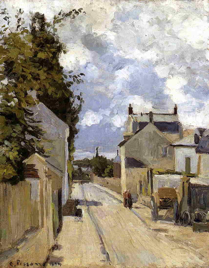 Rua do Hermitage, Pontoise (Camille Pissarro) - Reprodução com Qualidade Museu