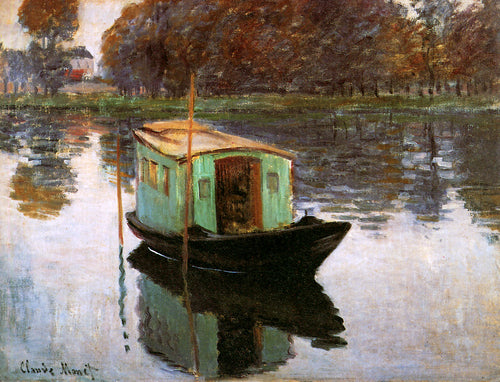 O Barco Estúdio (Claude Monet) - Reprodução com Qualidade Museu
