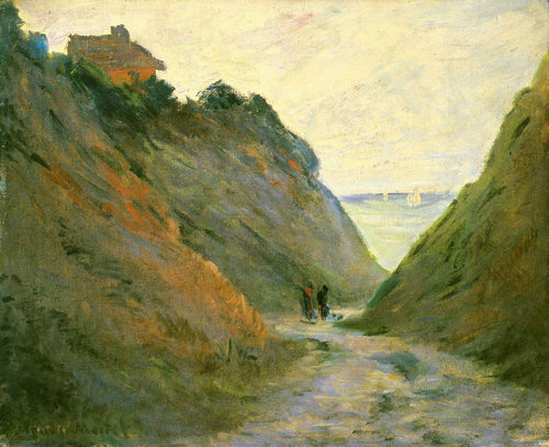 A estrada submersa no penhasco de Varangeville (Claude Monet) - Reprodução com Qualidade Museu