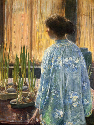 The Table Garden (Childe Hassam) - Reprodução com Qualidade Museu