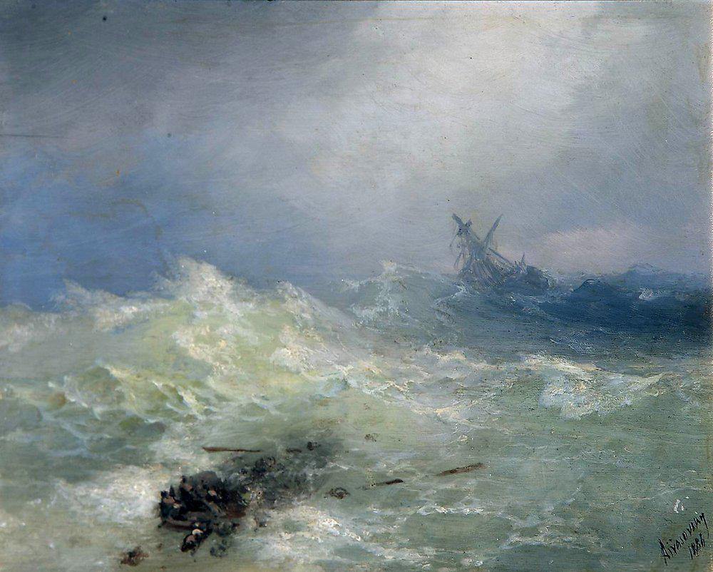 A tempestade (Ivan Aivazovsky) - Reprodução com Qualidade Museu