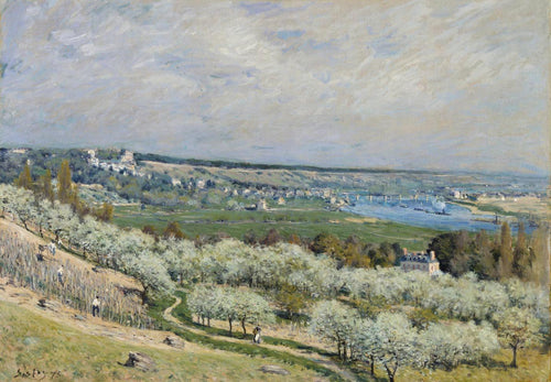 The Terrace At Saint Germain, Spring (Alfred Sisley) - Reprodução com Qualidade Museu