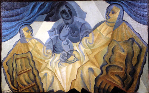 As três máscaras (Juan Gris) - Reprodução com Qualidade Museu