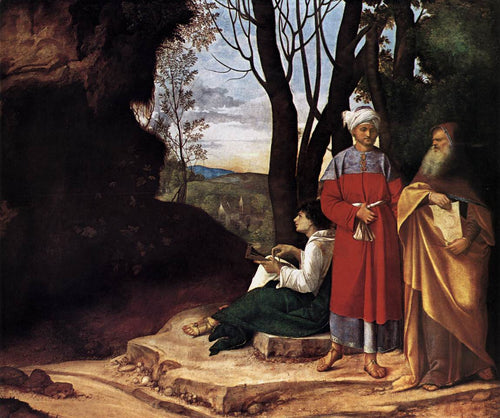 Três filósofos (Giorgione) - Reprodução com Qualidade Museu