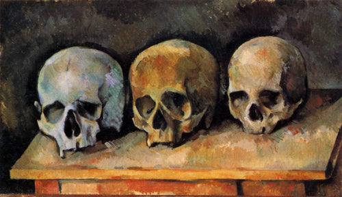 Os três crânios (Paul Cézanne) - Reprodução com Qualidade Museu