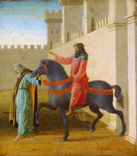 O triunfo de Mordecai, da história de Ester (Sandro Botticelli) - Reprodução com Qualidade Museu