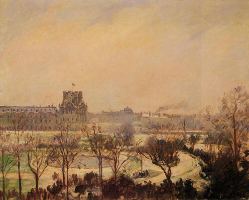 Jardins das Tulherias, efeito da neve (Camille Pissarro) - Reprodução com Qualidade Museu