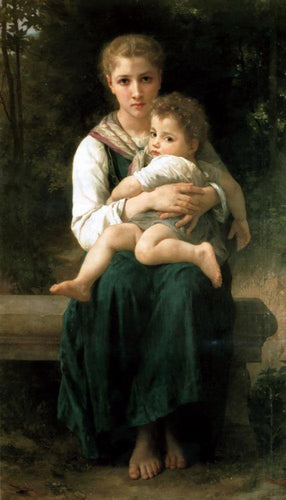 As duas irmãs (William-Adolphe Bouguereau) - Reprodução com Qualidade Museu