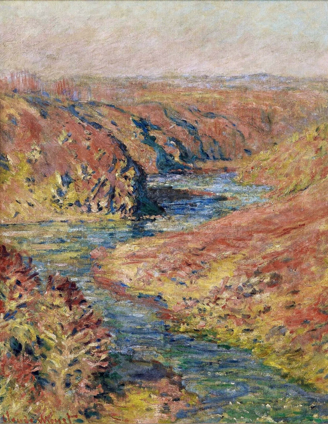 Vale de Creuse em Fresselines (Claude Monet) - Reprodução com Qualidade Museu