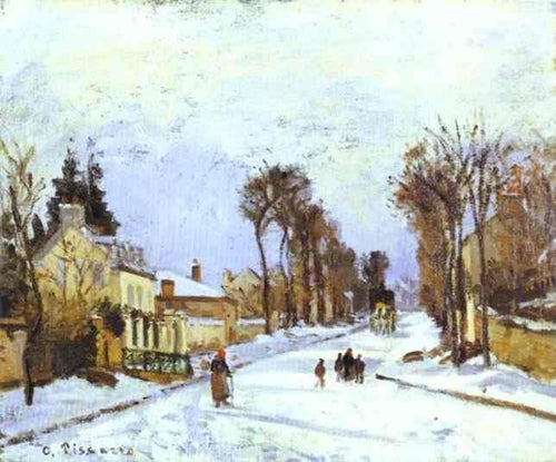 A estrada de Versalhes em Louveciennes (Camille Pissarro) - Reprodução com Qualidade Museu