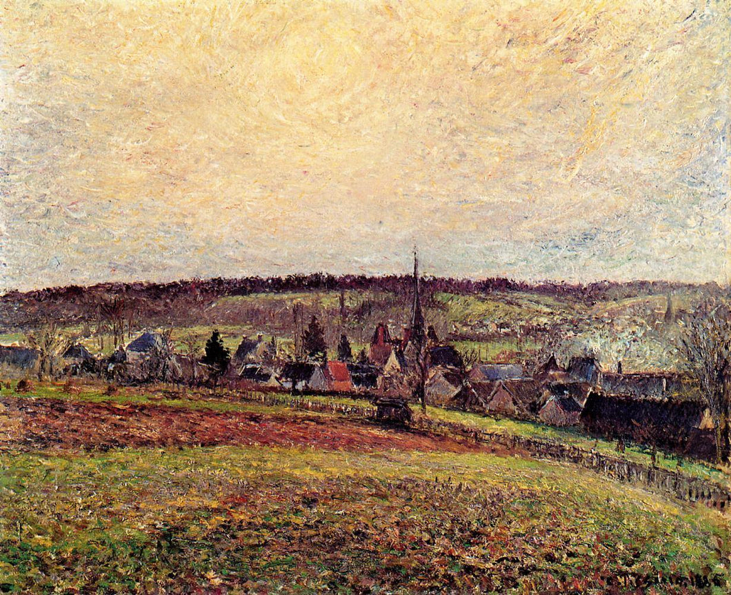 The Village Of Eragny (Camille Pissarro) - Reprodução com Qualidade Museu