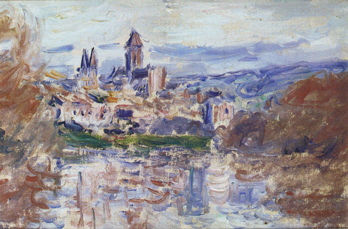 The Village Of Vetheuil (Claude Monet) - Reprodução com Qualidade Museu