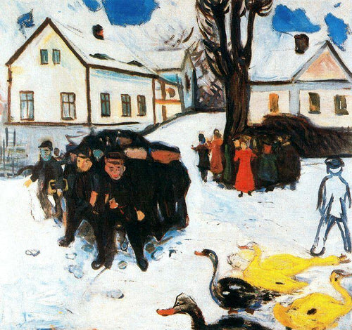 The Village Street (Edvard Munch) - Reprodução com Qualidade Museu