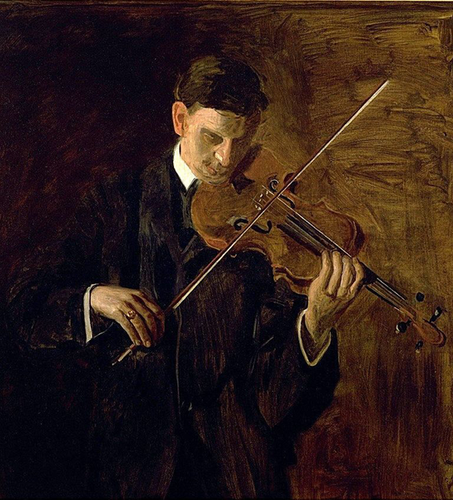 O violinista (Thomas Eakins) - Reprodução com Qualidade Museu