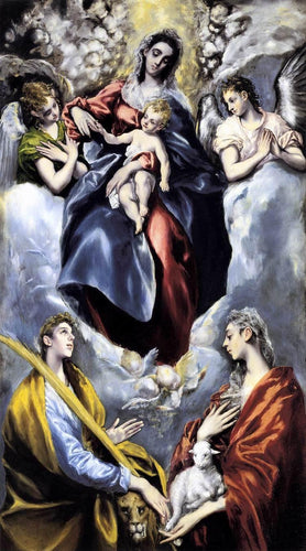 A Virgem e o Menino com Santa Martina e Santa Inês - Replicarte