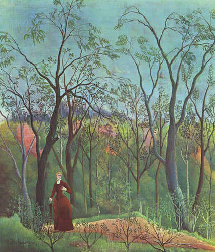 A caminhada na floresta (Henri Rousseau) - Reprodução com Qualidade Museu