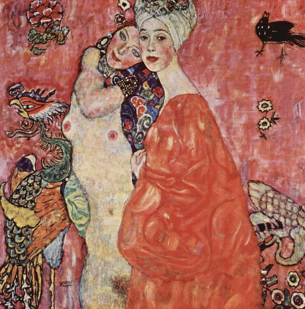 As Mulheres Amigas (Gustav Klimt) - Reprodução com Qualidade Museu