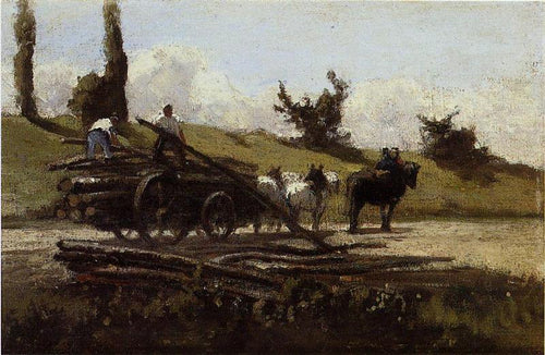O carrinho de madeira (Camille Pissarro) - Reprodução com Qualidade Museu