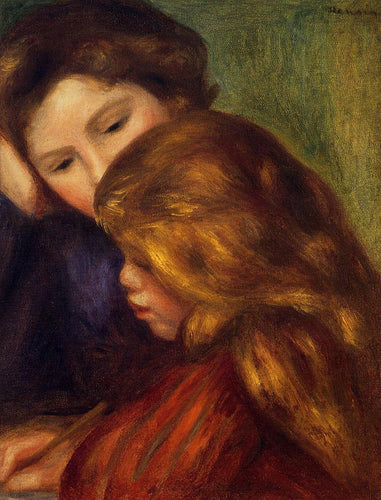 A lição de redação (Pierre-Auguste Renoir) - Reprodução com Qualidade Museu