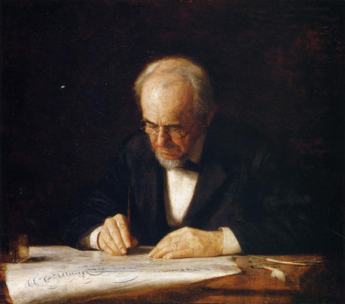 O Mestre da Escrita Benjamin Eakins (Thomas Eakins) - Reprodução com Qualidade Museu