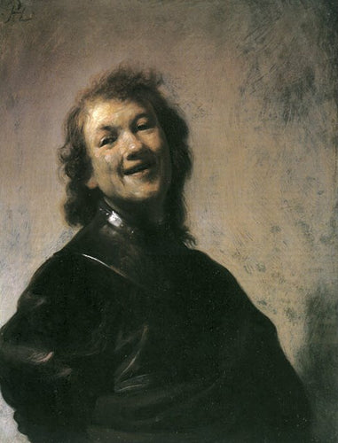 O jovem Rembrandt como Demócrito, o filósofo risonho (Rembrandt) - Reprodução com Qualidade Museu