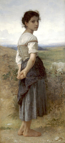 A jovem pastorinha (William-Adolphe Bouguereau) - Reprodução com Qualidade Museu