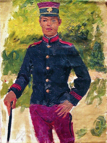 O jovem soldado. Estilo parisiense