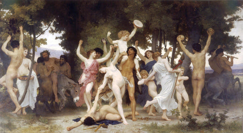A Juventude de Baco (William-Adolphe Bouguereau) - Reprodução com Qualidade Museu