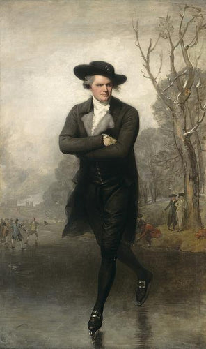 Retrato de um cavalheiro patinando (Gilbert Stuart) - Reprodução com Qualidade Museu