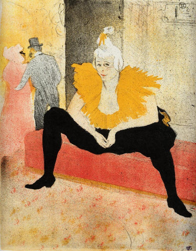 Eles Cha U Kao, Palhaço Chinês, Sentado (Henri de Toulouse-Lautrec) - Reprodução com Qualidade Museu