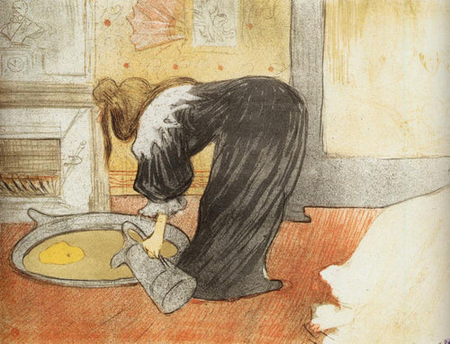 Eles Mulher Com Uma Banheira (Henri de Toulouse-Lautrec) - Reprodução com Qualidade Museu