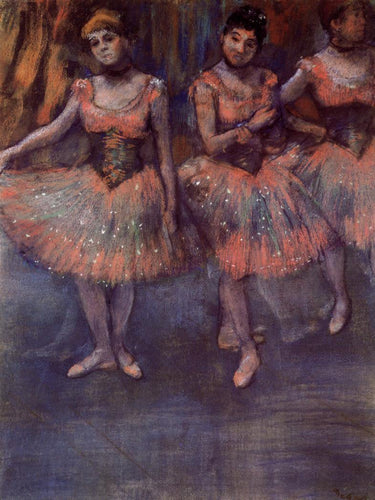 Três dançarinos antes do exercício (Edgar Degas) - Reprodução com Qualidade Museu