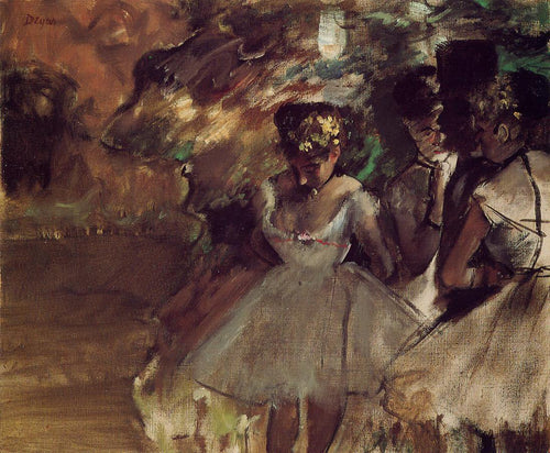 Três dançarinos nos bastidores (Edgar Degas) - Reprodução com Qualidade Museu