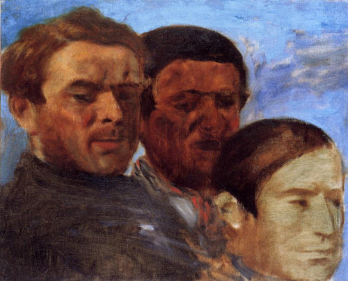 Três cabeças (Edgar Degas) - Reprodução com Qualidade Museu