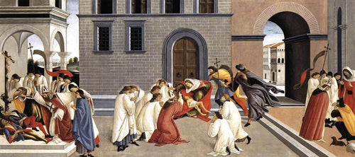 Três Milagres de São Zenóbio (Sandro Botticelli) - Reprodução com Qualidade Museu
