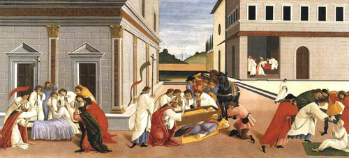 Três Milagres de São Zenóbio (Sandro Botticelli) - Reprodução com Qualidade Museu