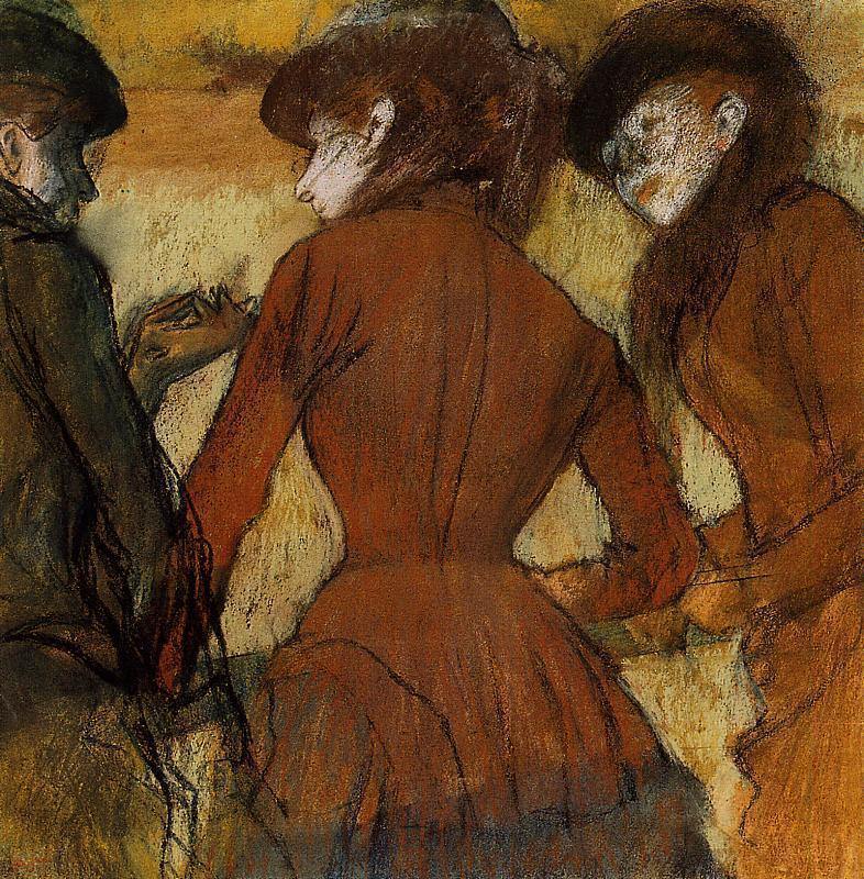 Três mulheres nas corridas (Edgar Degas) - Reprodução com Qualidade Museu