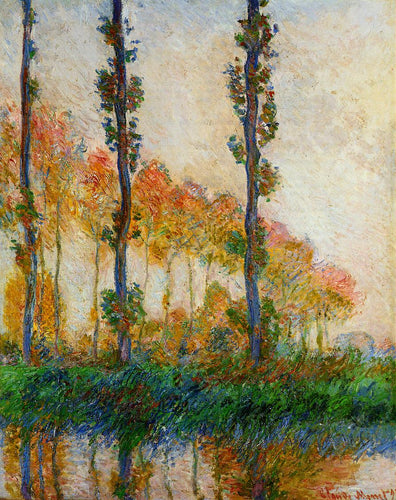 As Três Árvores, Outono (Claude Monet) - Reprodução com Qualidade Museu