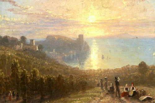 Vista da Ilha de Ischia (Joseph Mallord William Turner) - Reprodução com Qualidade Museu